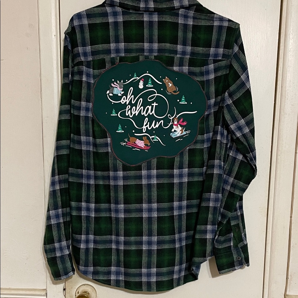 George Green Plaid Women's Top